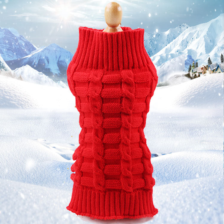 Twisted Rope Knit Dog Sweater | Wool Pet Jumper | 6 Colours