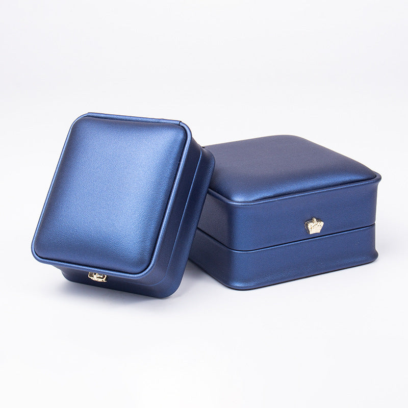 Crown Jewellery Gift Box – PU Leather Ring, Pendant & Bracelet Boxes
