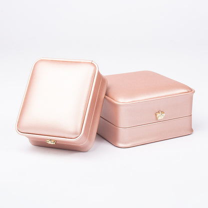Crown Jewellery Gift Box – PU Leather Ring, Pendant & Bracelet Boxes