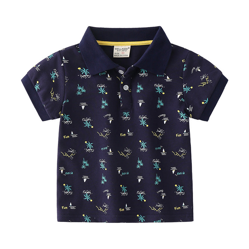 Boys Cotton Short-Sleeve Polo Shirt | Kids Summer Polo
