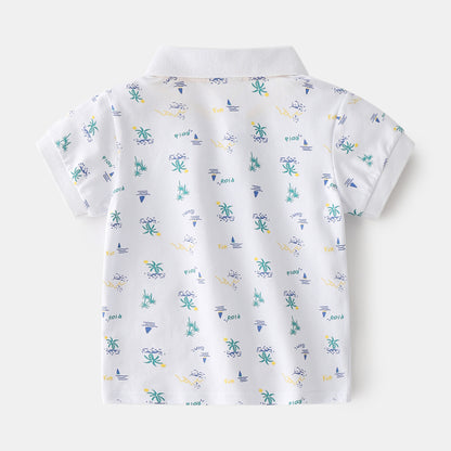 Boys Cotton Short-Sleeve Polo Shirt | Kids Summer Polo
