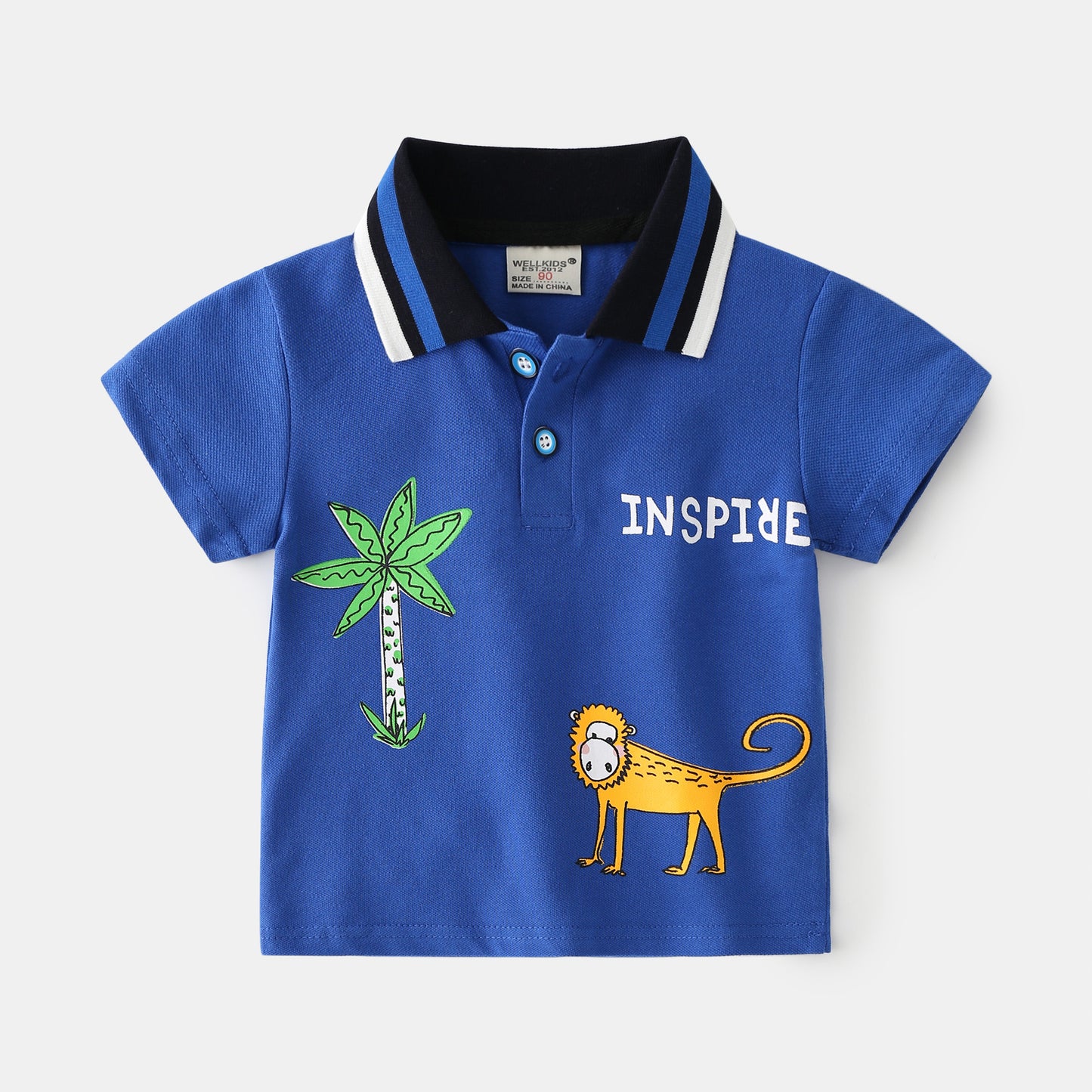 Boys' Animal Print Polo Shirt | Soft Cotton, Fun Kids Design