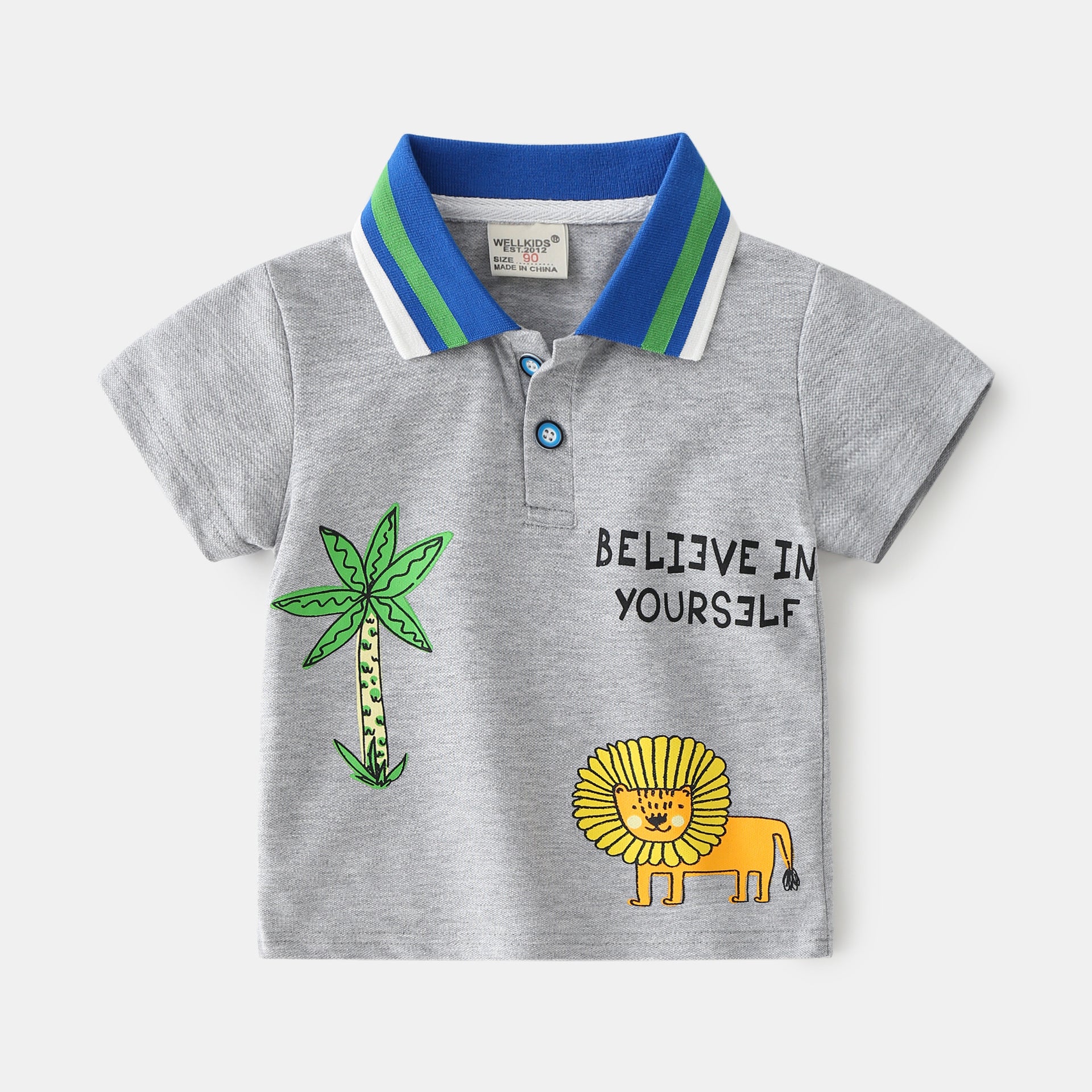 Boys' Animal Print Polo Shirt | Soft Cotton, Fun Kids Design