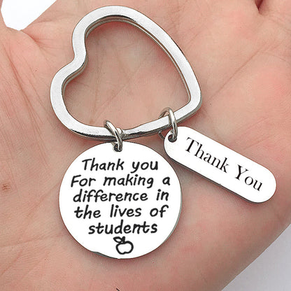 Stainless Steel Teacher Keychain | Teacher Gift