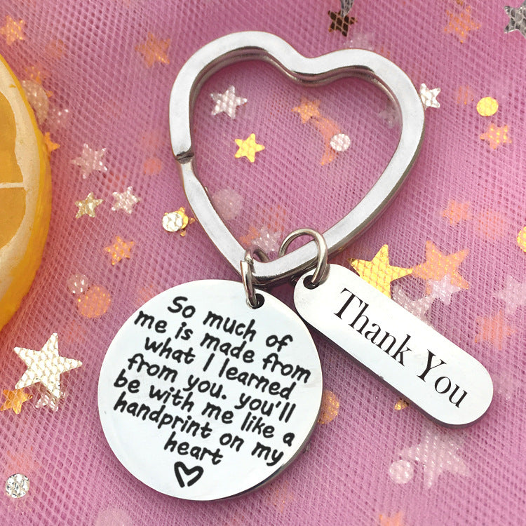 Stainless Steel Teacher Keychain | Teacher Gift