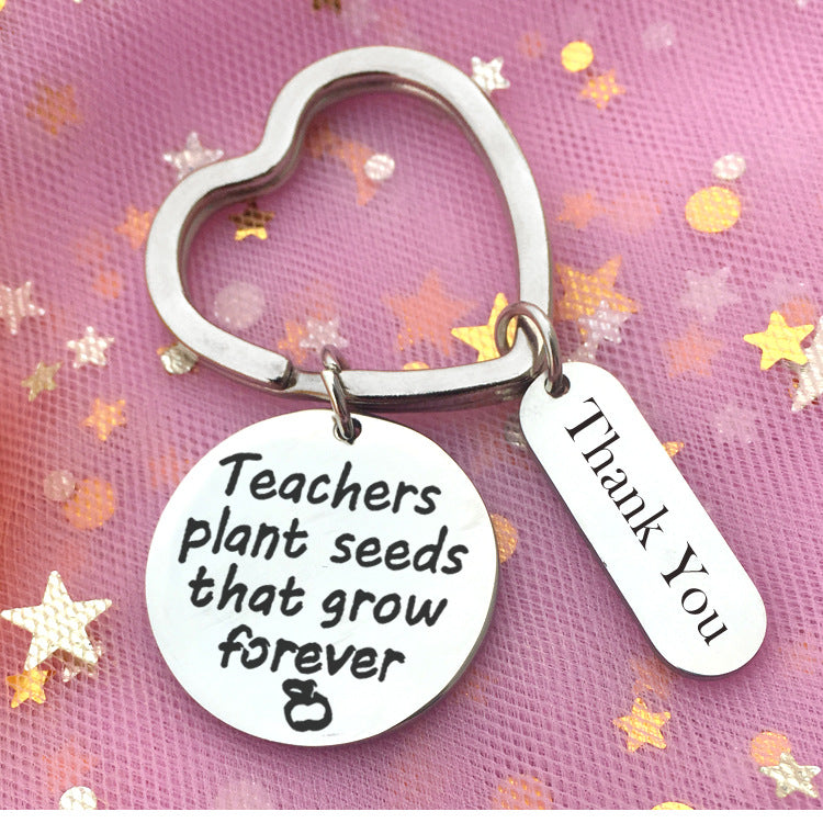 Stainless Steel Teacher Keychain | Teacher Gift