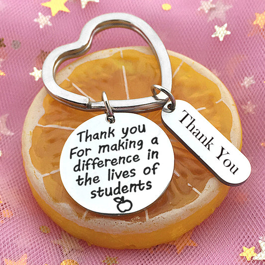 Stainless Steel Teacher Keychain | Teacher Gift