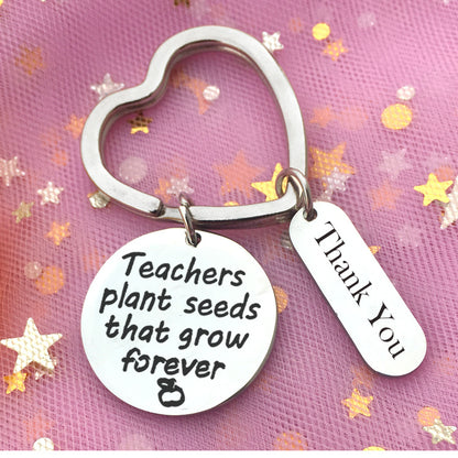Stainless Steel Teacher Keychain | Teacher Gift