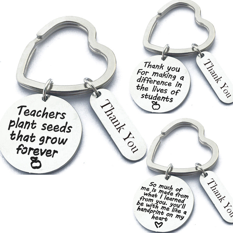 Stainless Steel Teacher Keychain | Teacher Gift