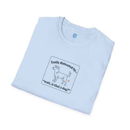 'Easily Distracted By…wait, is that a dog?' Cartoon Dog Graphic Tee