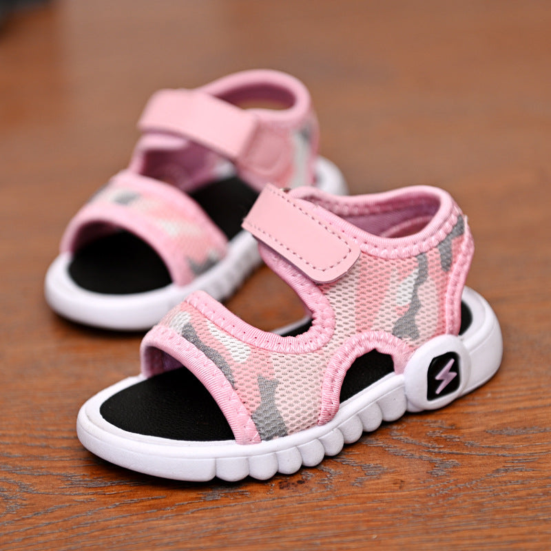 Children's Camouflage Velcro Sandals | Lightweight Beach Shoes