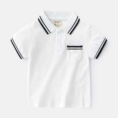 Boys' Short Sleeve Cotton T-Shirt | Round Neck Summer Kids Tee