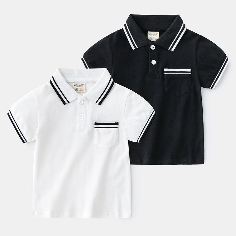 Boys' Short Sleeve Cotton T-Shirt | Round Neck Summer Kids Tee