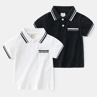 Boys' Short Sleeve Cotton T-Shirt | Round Neck Summer Kids Tee