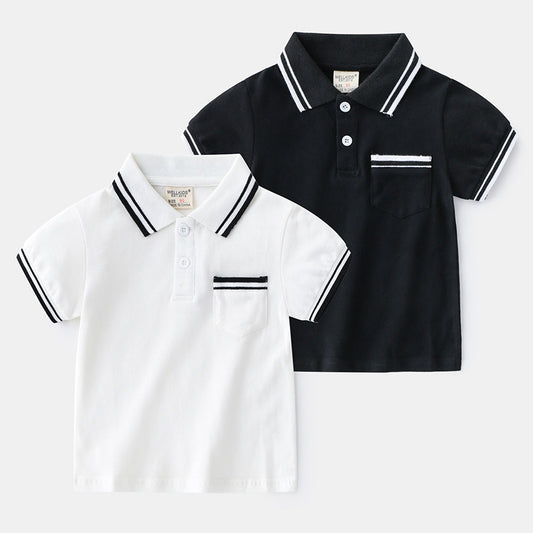 Boys' Short Sleeve Cotton T-Shirt | Round Neck Summer Kids Tee