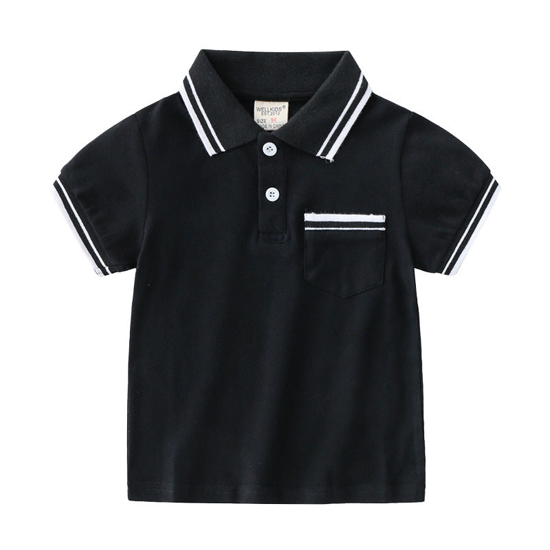 Boys' Short Sleeve Cotton T-Shirt | Round Neck Summer Kids Tee