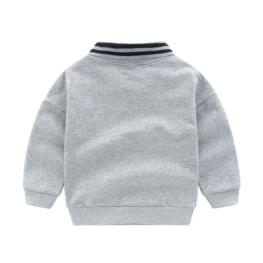 Children's Striped Cartoon Cotton Pullover Sweatshirt | Kids Top