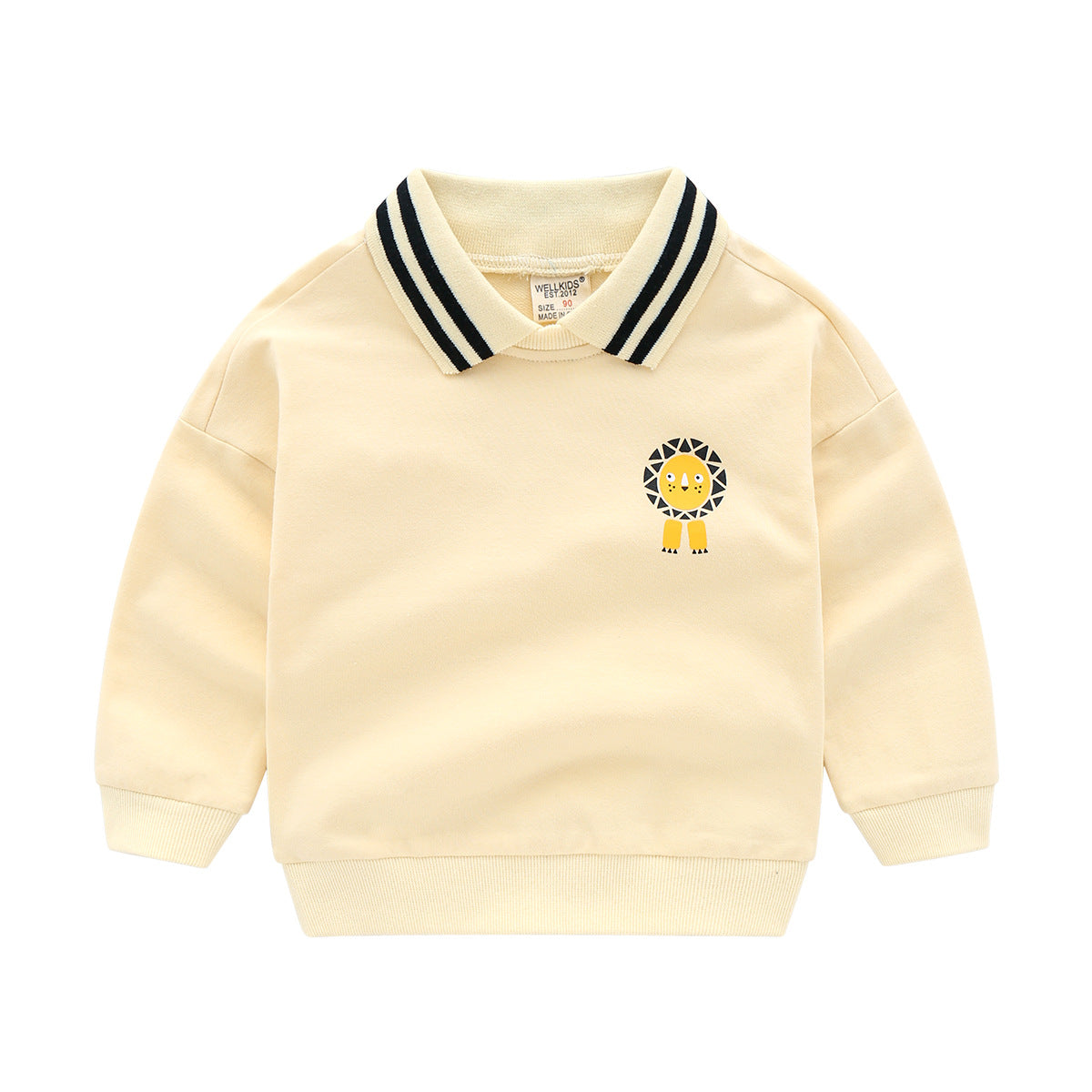 Children's Striped Cartoon Cotton Pullover Sweatshirt | Kids Top