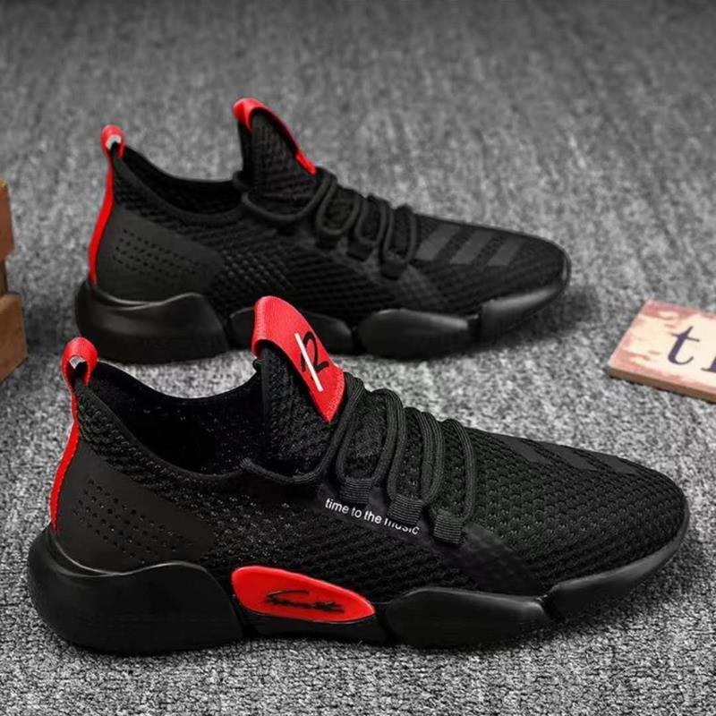 Men's Korean-Style Youth Trend Trainers – Breathable Lace-Up Casual Shoes