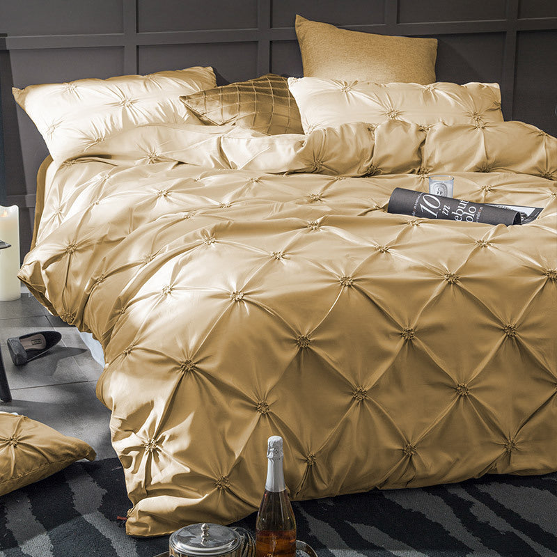 Imitation Silk Satin Bedding Set – 3-Piece Duvet Cover, 10 Colours