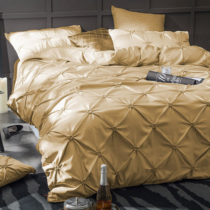 Imitation Silk Satin Bedding Set – 3-Piece Duvet Cover, 10 Colours