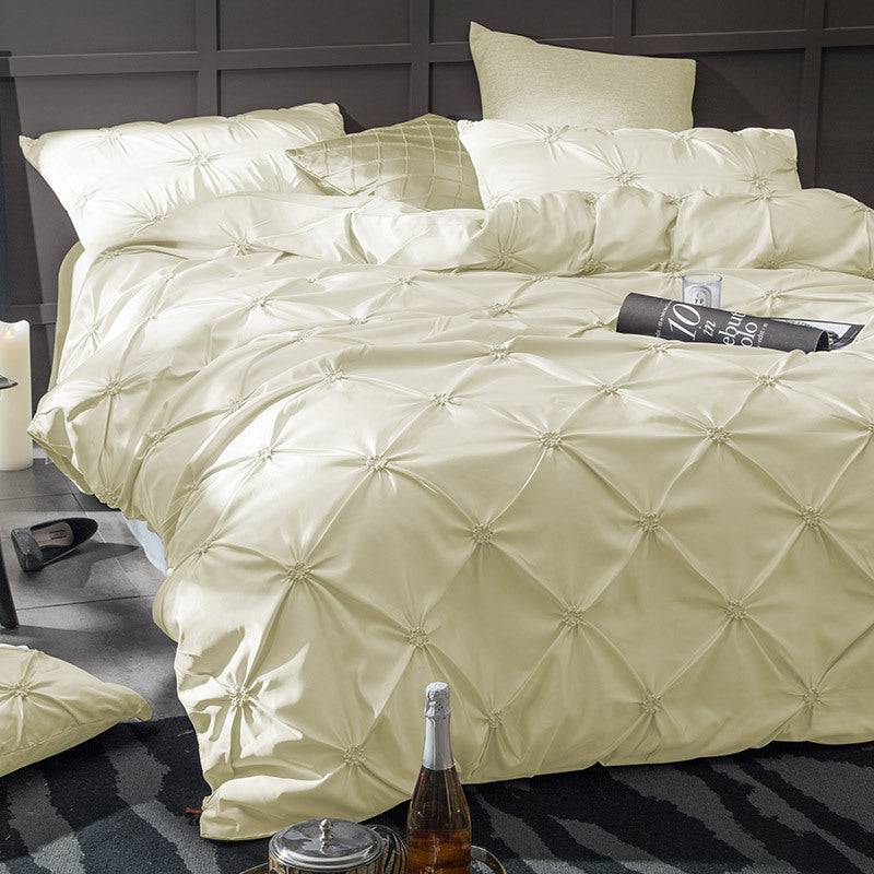 Imitation Silk Satin Bedding Set – 3-Piece Duvet Cover, 10 Colours