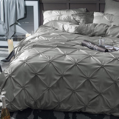 Imitation Silk Satin Bedding Set – 3-Piece Duvet Cover, 10 Colours