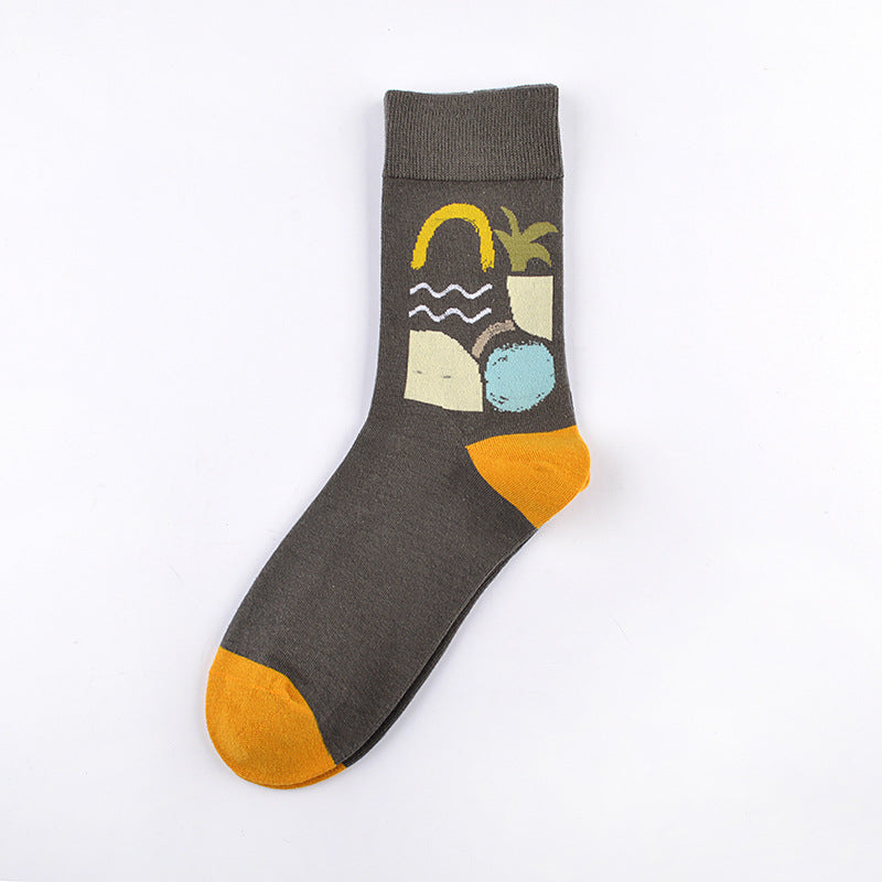 Combed Cotton Lighthouse Embroidered Tube Socks – Novelty Coastal Style