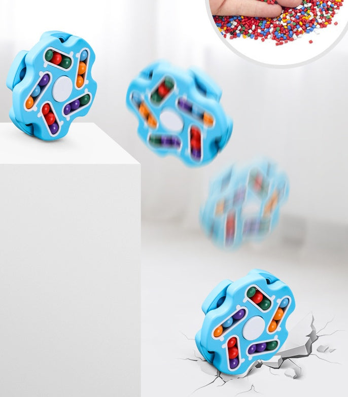 Double Finger Gyro Spinning Top | Blue & Pink