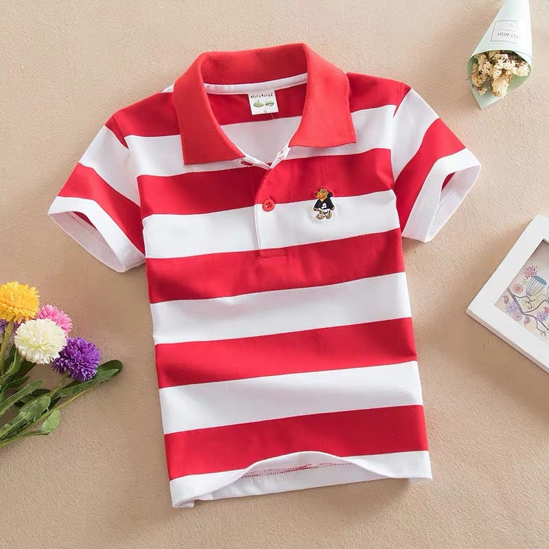 Children's Short Sleeve Fashion Polo Shirt | Soft Cotton, 5 Colours