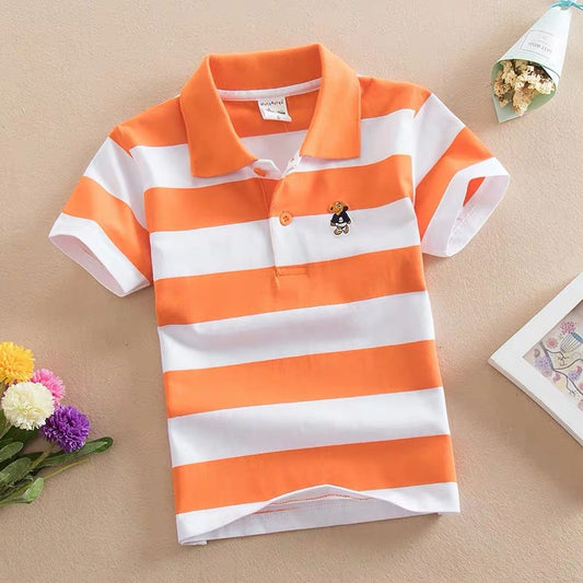 Children's Short Sleeve Fashion Polo Shirt | Soft Cotton, 5 Colours