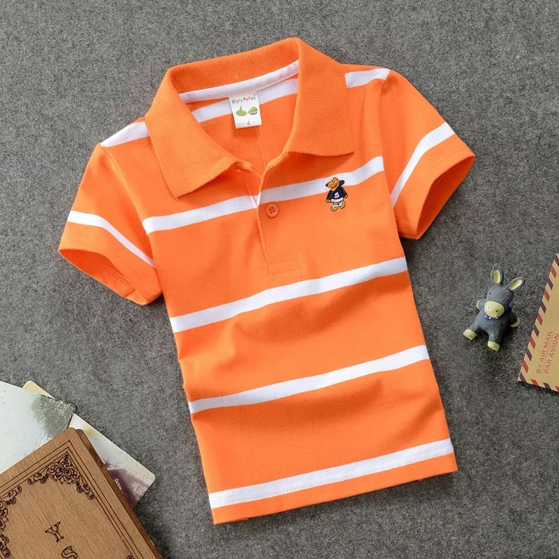 Children's Short Sleeve Fashion Polo Shirt | Soft Cotton, 5 Colours