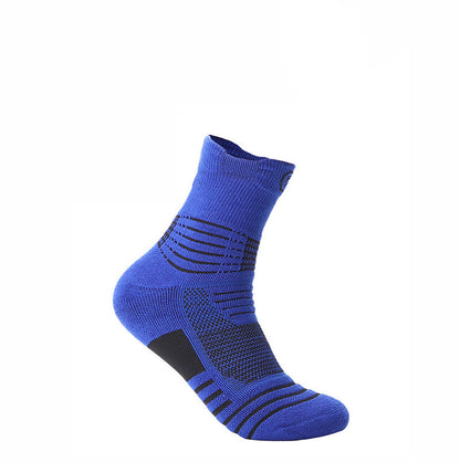 Men’s Towel-Bottom Sports Socks Boat Ankle Mid-Tube 14 Colours