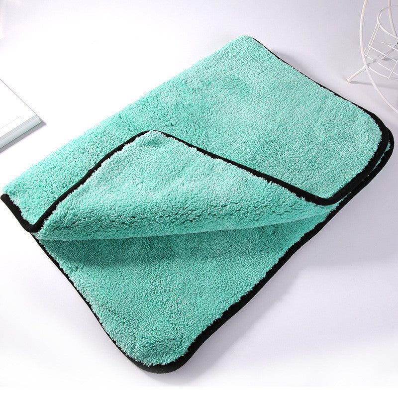 Double-Sided Coral Fleece Car Drying Towel | Scratch-Free & Absorbent