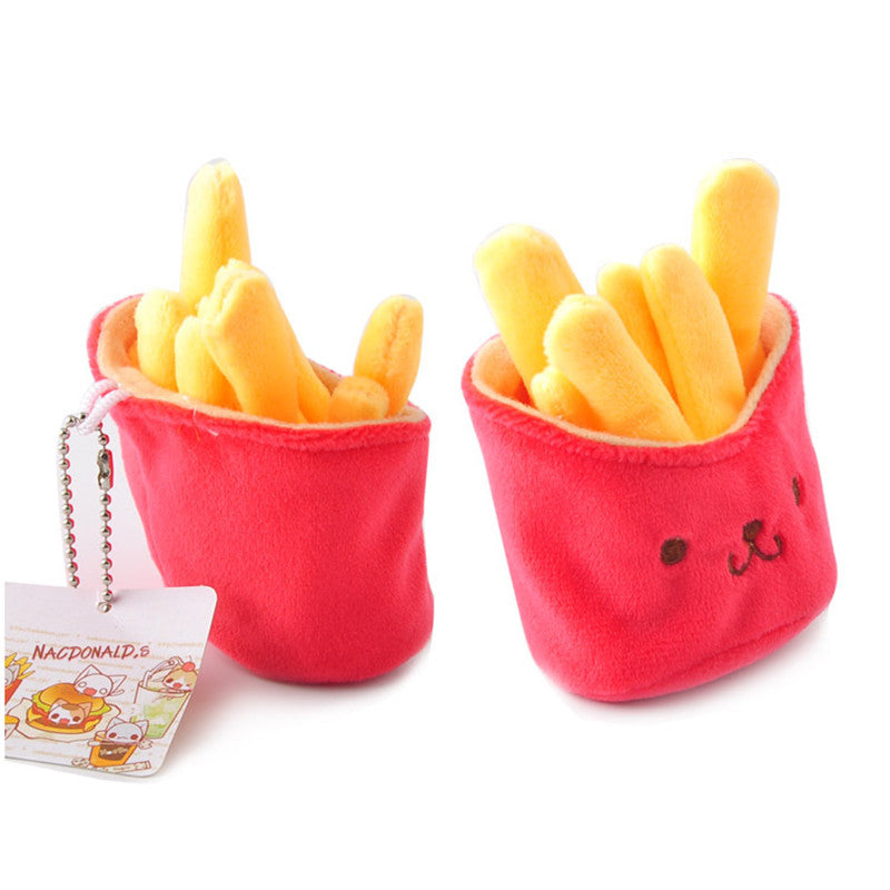 Cute Hamburger Plush Keychain | Novelty Gift