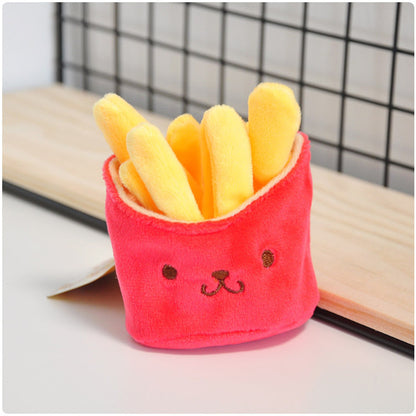 Cute Hamburger Plush Keychain | Novelty Gift