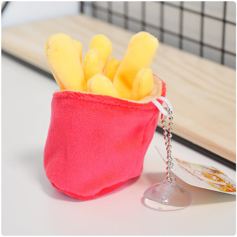 Cute Hamburger Plush Keychain | Novelty Gift