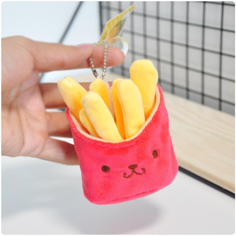 Cute Hamburger Plush Keychain | Novelty Gift