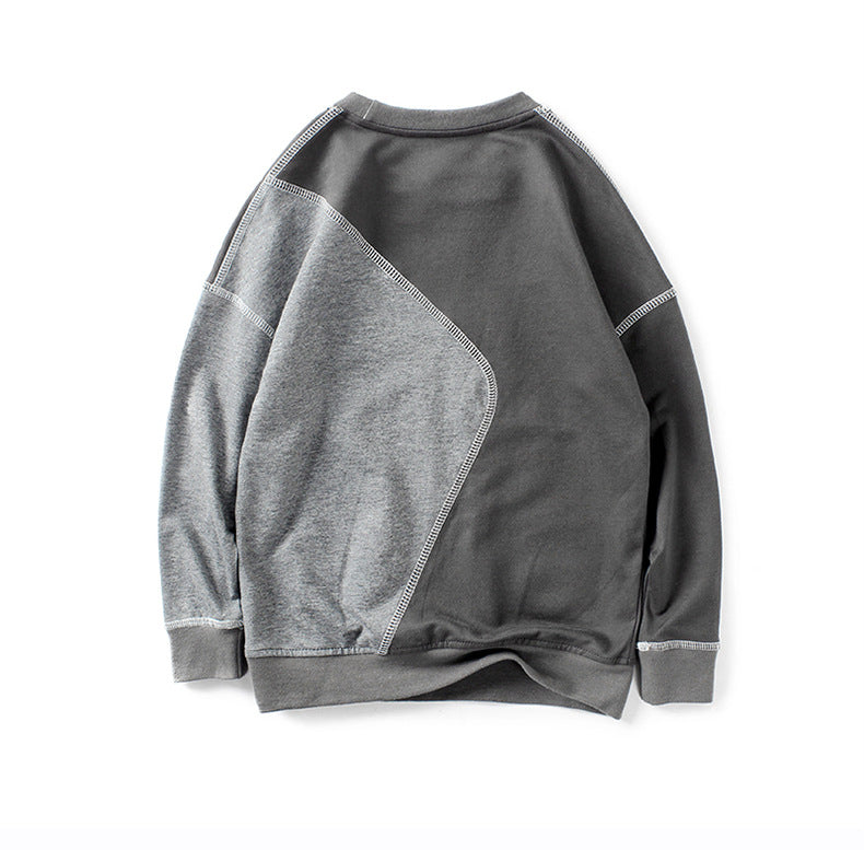 Children's Contrast Stitch Knit Sweater | Boys Round Neck Pullover Jumper