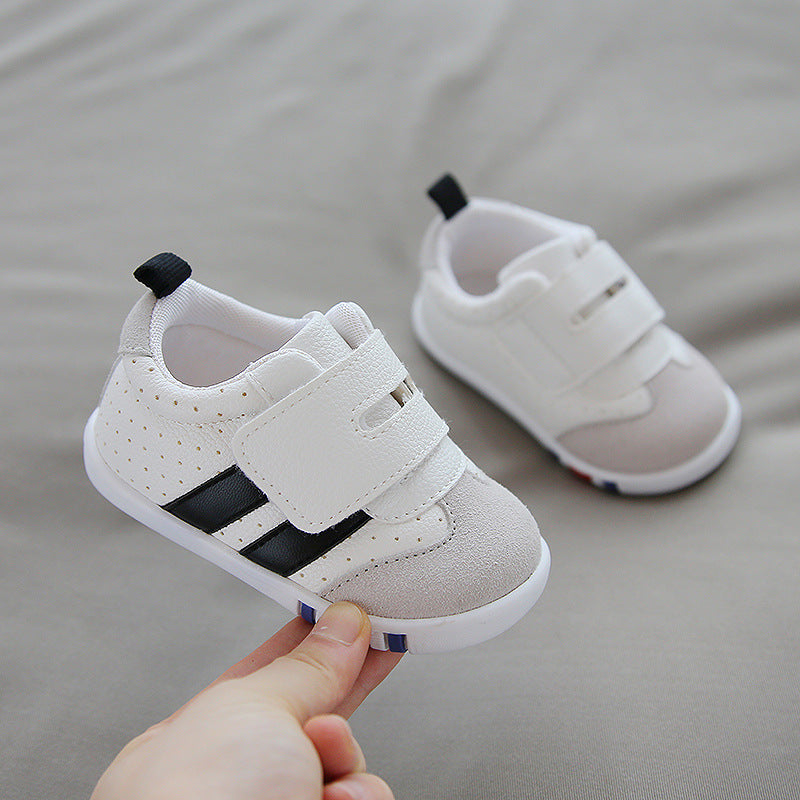 Kids PU Leather Velcro Low-Top Shoes | Sizes 14-20