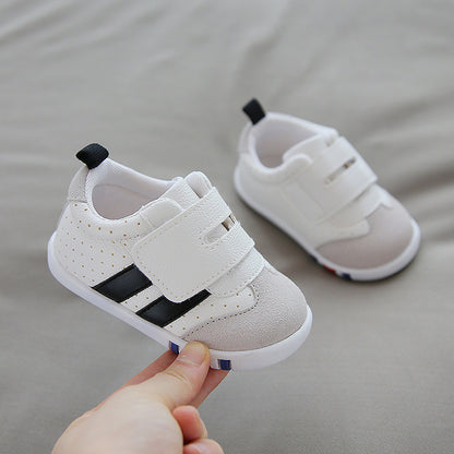 Kids PU Leather Velcro Low-Top Shoes | Sizes 14-20