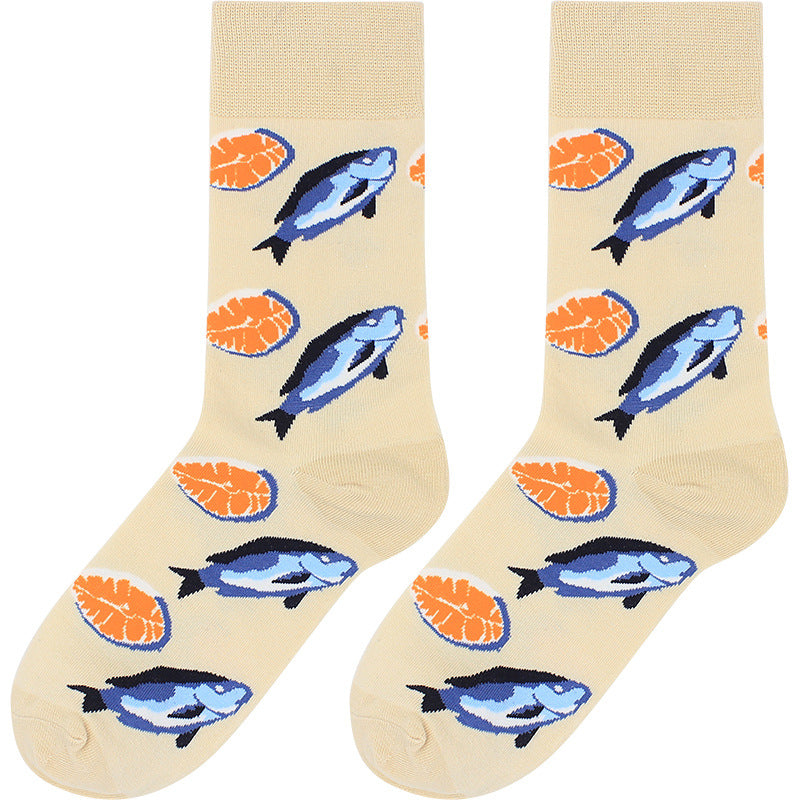 Unisex Seafood Novelty Socks – 5 Ocean Prints