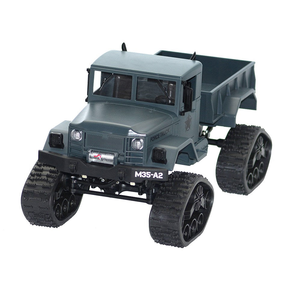 2.4GHz 4WD Military RC Truck – Front Lights, 3kg Load & Camera Option