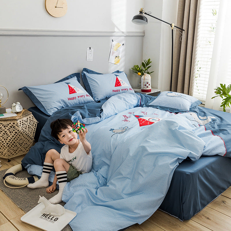 Children's Illustrated Cotton Duvet Cover Set | 6 Designs