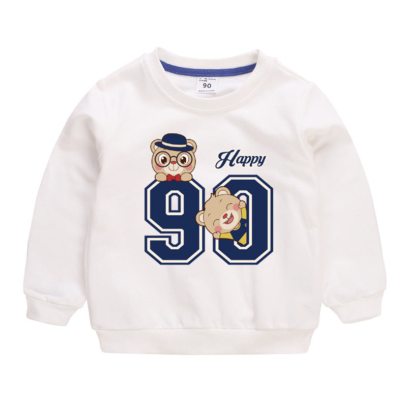 Children's Cartoon Cotton Pullover Sweatshirt | Boys Long Sleeve Top