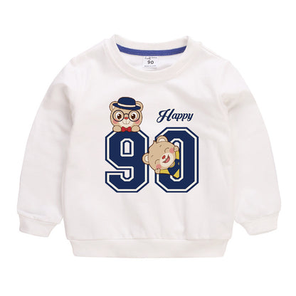 Children's Cartoon Cotton Pullover Sweatshirt | Boys Long Sleeve Top