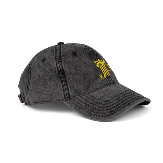 Vintage Embroidered Crown Monogram Cap | Washed Cotton Twill