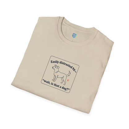 'Easily Distracted By…wait, is that a dog?' Cartoon Dog Graphic Tee