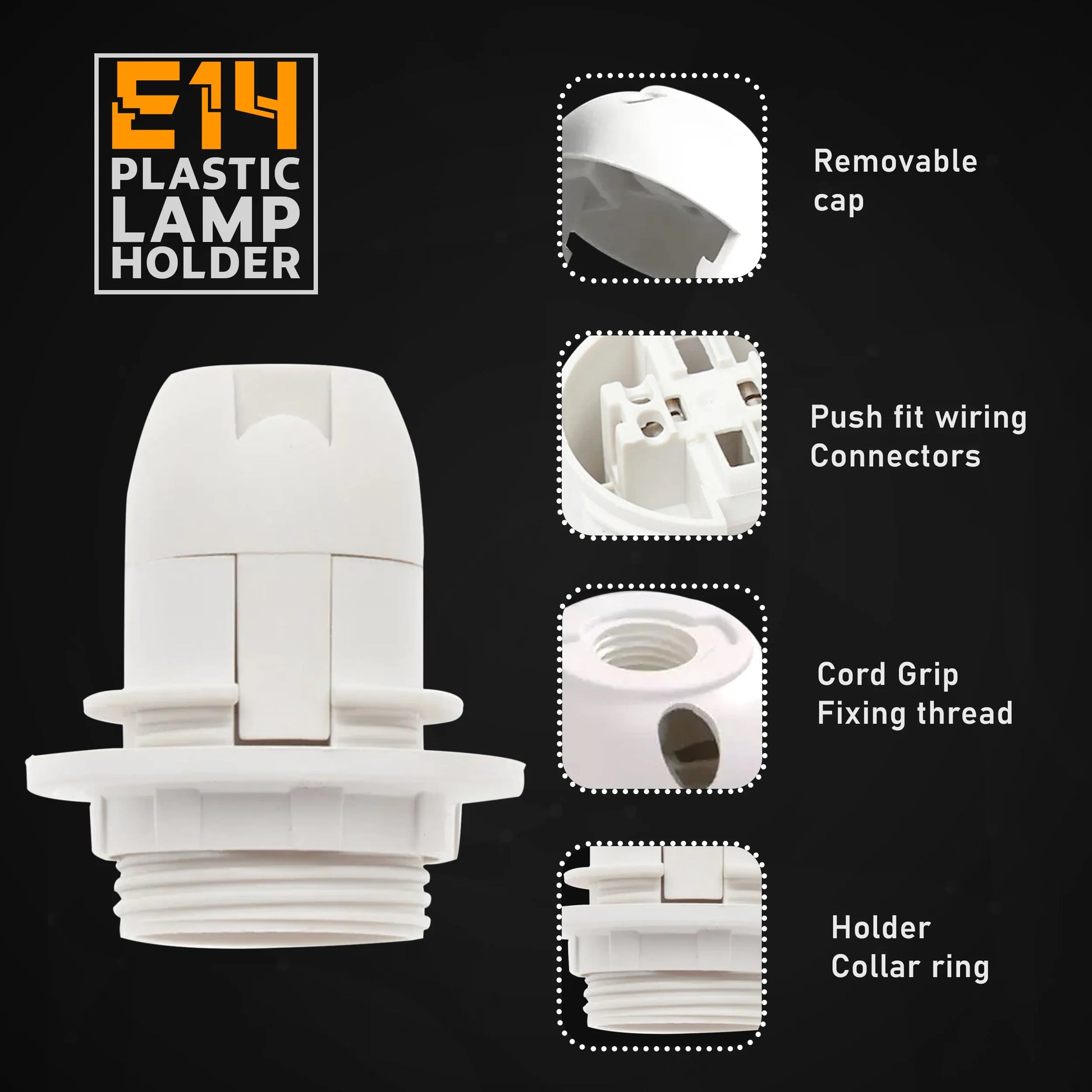 Vintage E14 Lamp Holder Bulb Socket 5 Pack ~4362-3