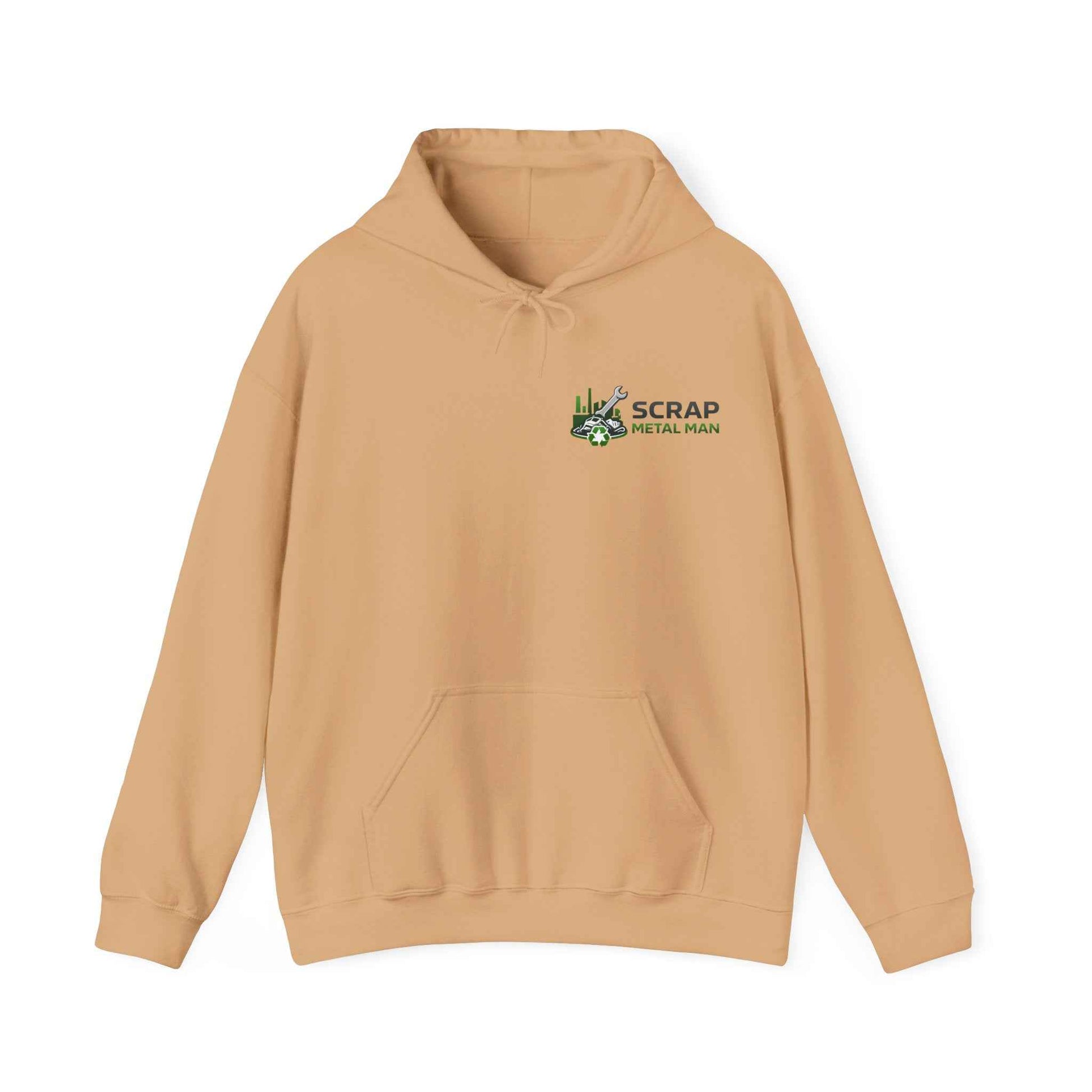 Scrap Metal Man Logo Hoodie – Industrial Style Unisex Sweatshirt